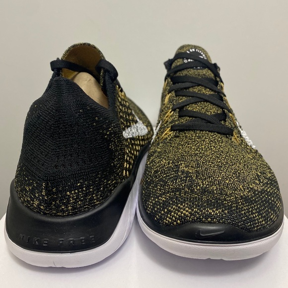 Nike Men's Free RN Flyknit 2018 Black Gold - Picture 3 of 7